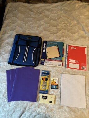 School Office Supplies Hilroy Liqui-Mark Oxford Post-it Zipper Binder Most New